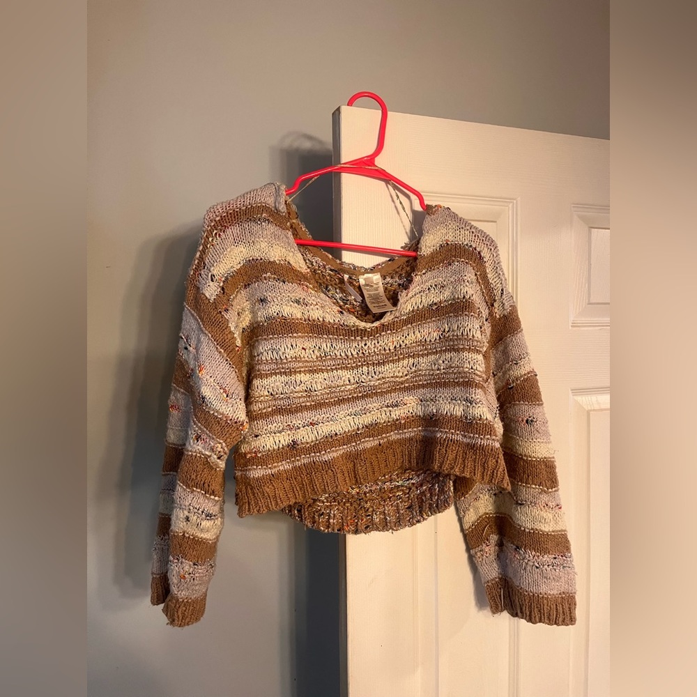 Free People Lake Life Open Knit Pullover Sweater